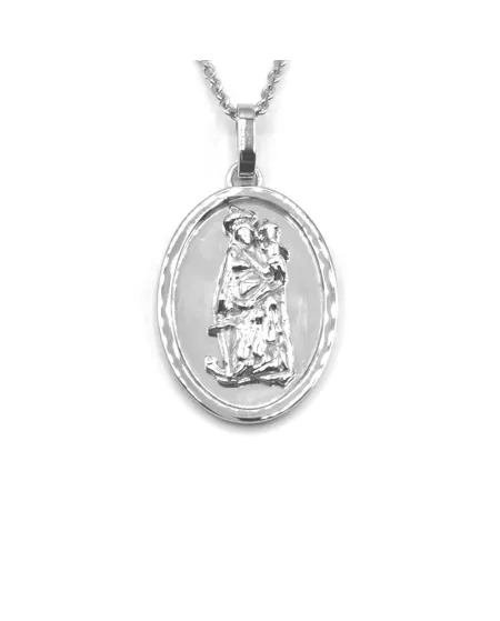 Collier Casella en or blanc avec Santa Maria della Speranza