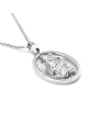 Collana Casella in Oro Bianco con Santa Maria della Speranza