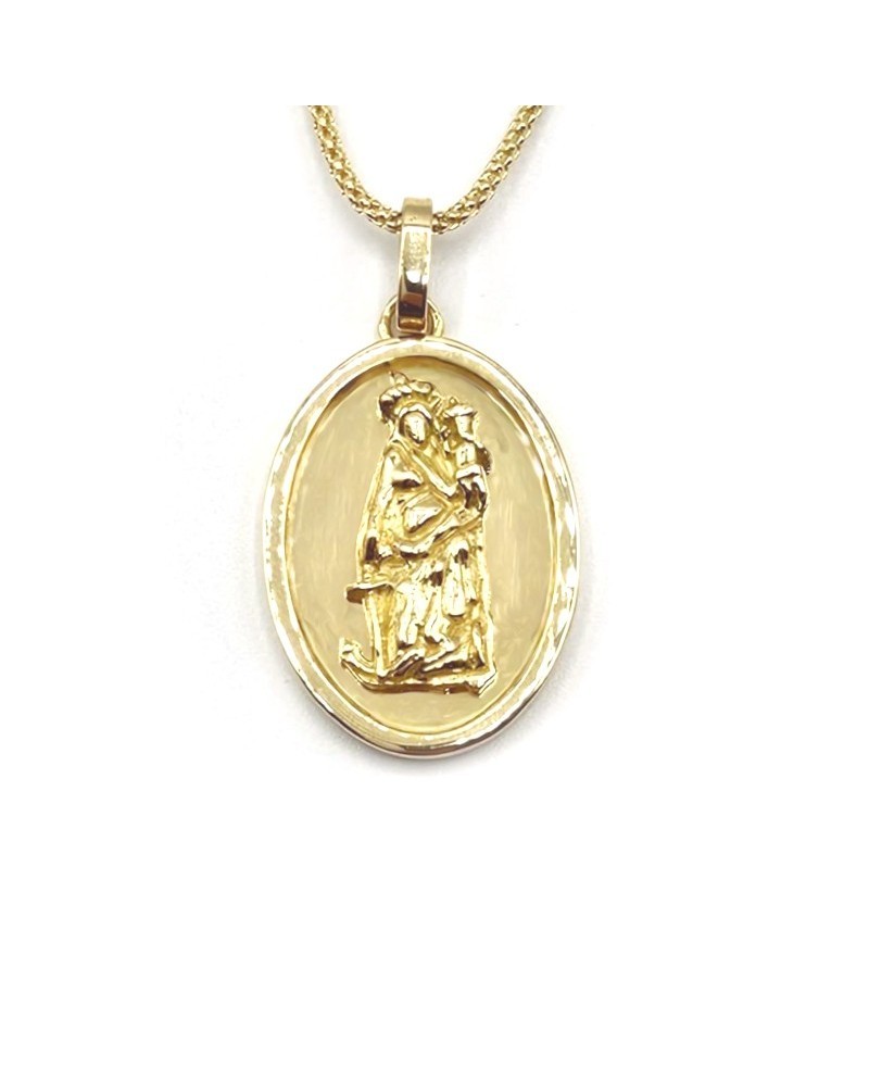 Yellow Gold Casella Necklace with Santa Maria della Speranza