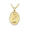 Casella Necklace in Yellow Gold and Diamonds with Santa Maria della Speranza