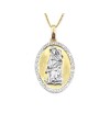 Casella Necklace in Two-Tone Gold and Diamonds with Santa Maria della Speranza