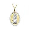 Casella Necklace in Two-Tone Gold and Diamonds with Santa Maria della Speranza