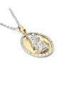 Casella Necklace in Two-Tone Gold and Diamonds with Santa Maria della Speranza