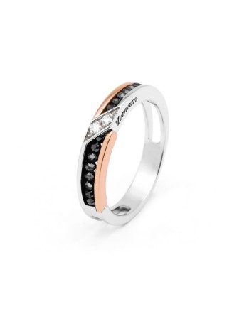 Bague Zancan Black Magic Soft pour homme en or bicolore avec diamants