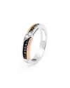 Anello da Uomo Zancan Black Magic Soft in Oro Bicolore con Diamanti