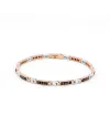 Bracelet Zancan Black Magic Soft pour homme en or bicolore avec diamants