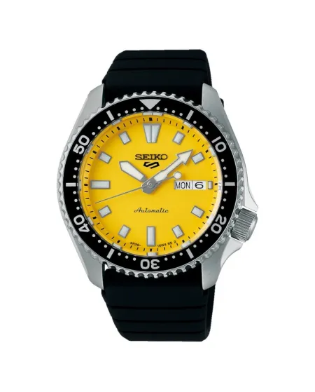 Orologio Seiko 5 Sports Quadrante Giallo Cinturino in Silicone