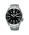 Seiko 5 Sports Watch Black Dial Stainless Steel Strap