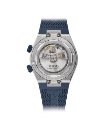 Mido Multifort 8 Two Crowns Blue Rubber Strap Watch