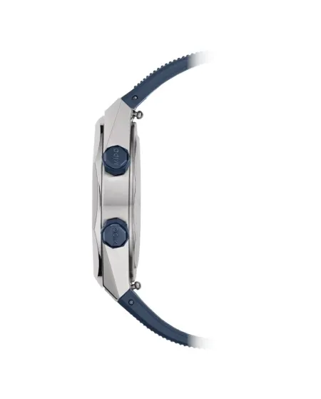 Mido Multifort 8 Two Crowns Blue Rubber Strap Watch