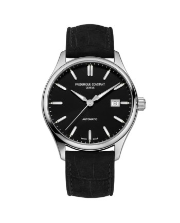 Frederique Constant Classics Index Black Leather Strap Watch