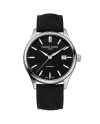 Frederique Constant Classics Index Black Leather Strap Watch