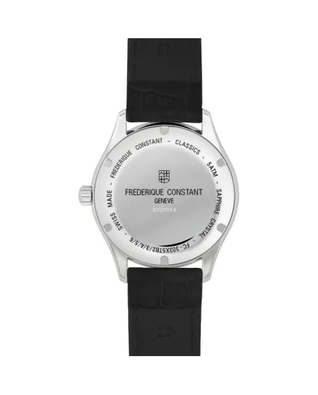 Frederique Constant Classics Index Black Leather Strap Watch