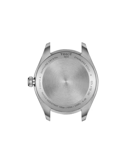 Montre Tissot PR 100 avec cadran argenté et bracelet en acier de 34 mm