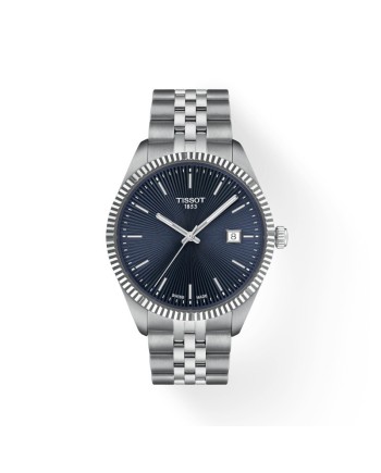 Tissot Ballade Watch with Blue Dial and Steel Bracelet
