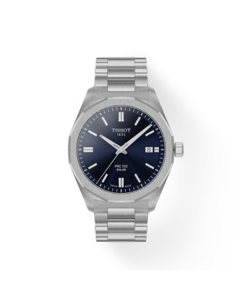 PRC 100 Solar Watch with Blue Dial and Steel Strap