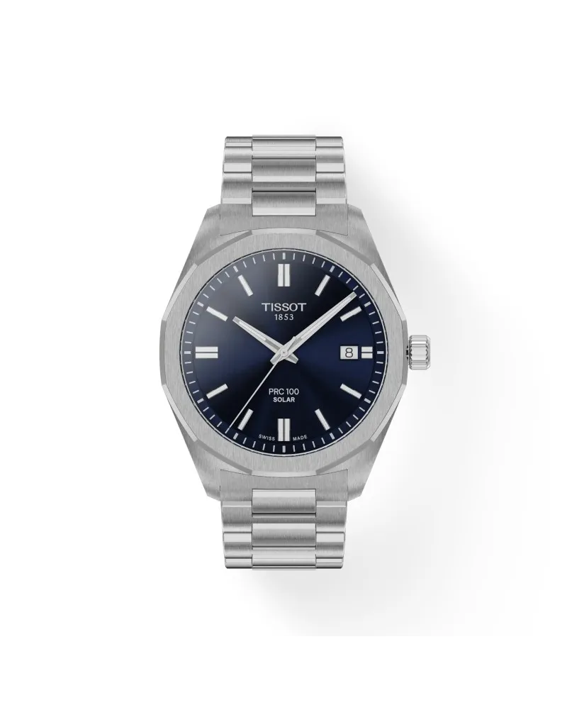 Orologio PRC 100 Solar 39 mm con Quadrante Blu e Cinturino in Acciaio