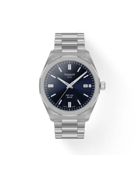 Orologio PRC 100 Solar 39 mm con Quadrante Blu e Cinturino in Acciaio
