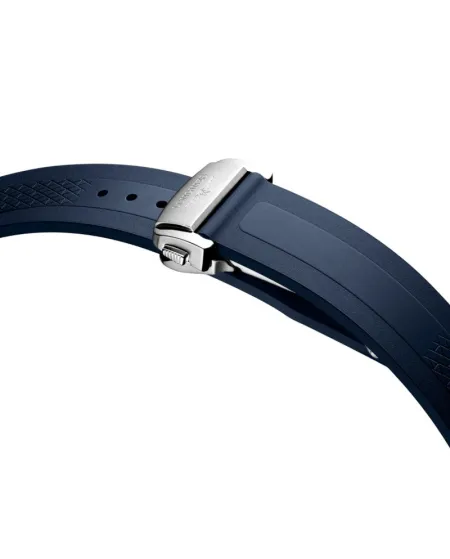 Cronografo Longines Conquest con Quadrante Argento e Cinturino in Caucciù