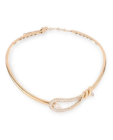 Collier ras du cou Crivelli Closer en or rose avec diamants