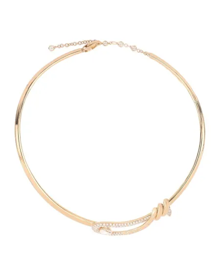 Collier ras du cou Crivelli Closer en or rose avec diamants