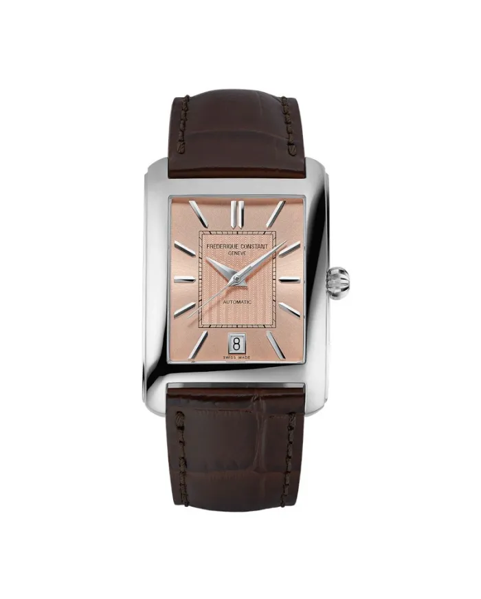 Montre Frédérique Constant Classics Carrée avec bracelet en cuir