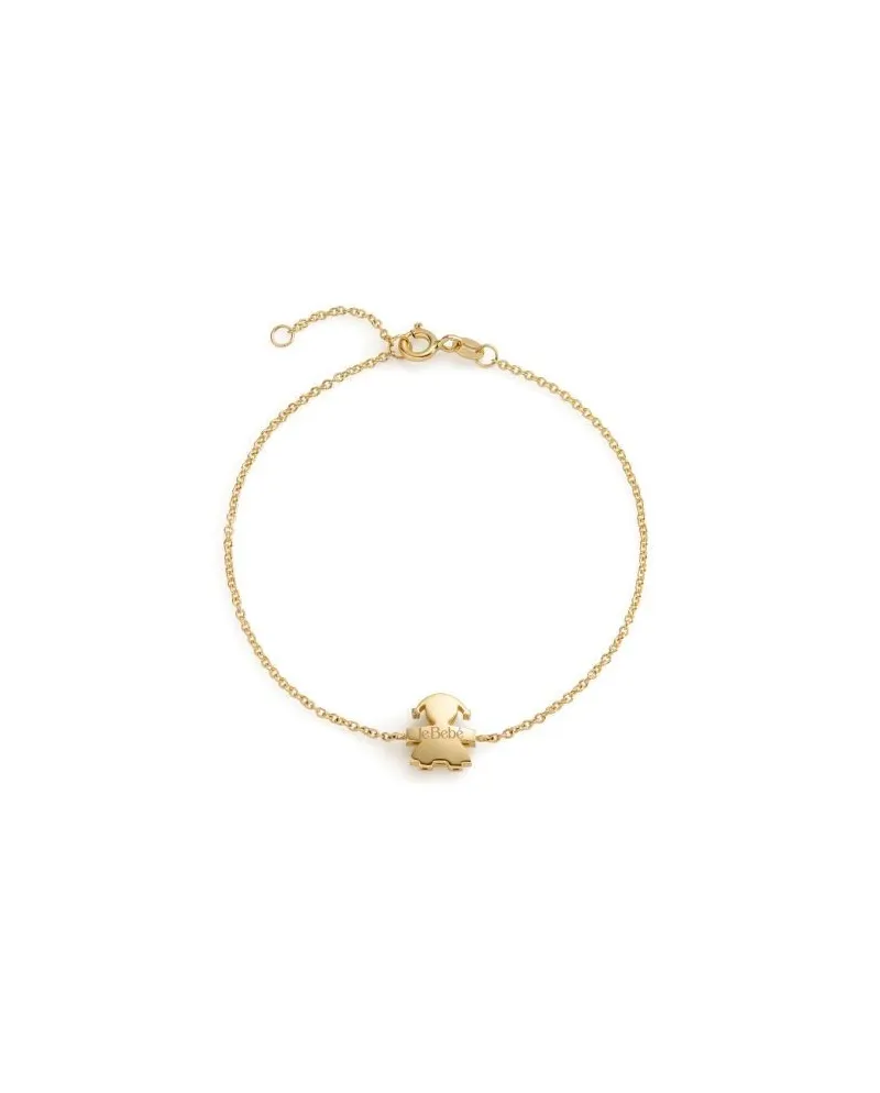 Le Bebé "I Tesorini Big" Bracelet in Yellow Gold with Baby Girl
