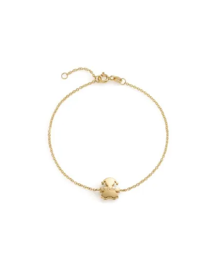 Le Bebé "I Tesorini Big" Bracelet in Yellow Gold with Baby Girl