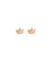 Le Bebè Primegioie Lucciole Earrings in Yellow Gold with Crown and Diamonds