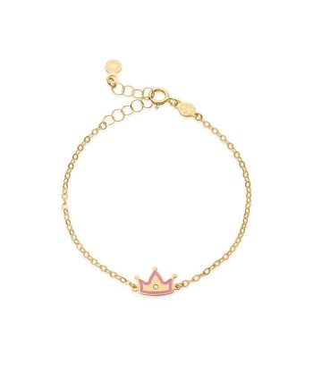 Bracciale Le Bebè Primegioie Lucciole in Oro Giallo con Coroncina e Diamante