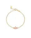 Bracelet Le Bebè Primegioie Lucciole en or jaune avec couronne et diamant