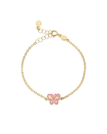 Le Bebè Primegioie Lucciole Bracelet in Yellow Gold with Butterfly and Diamond