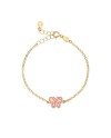 Bracelet Le Bebè Primegioie Lucciole en or jaune avec papillon et diamant