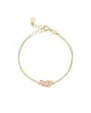 Bracciale Le Bebè Primegioie Lucciole in Oro Giallo con Piedino Rosa e Diamante