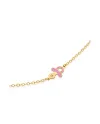 Le Bebè Primegioie Lucciole Bracelet in Yellow Gold with Pink Pacifier and Diamond