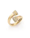 Crivelli Pillar Ring in Yellow Gold with Diamond Pavé