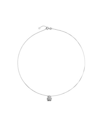 Le Bebé "I Tesorini" Pendant Baby Girl with Chain in White Gold and Diamonds