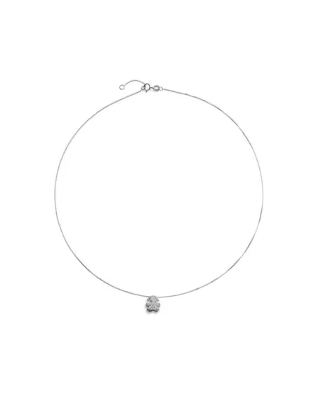 Le Bebé "I Tesorini" Pendant Baby Girl with Chain in White Gold and Diamonds