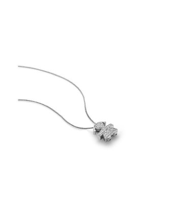 Pendentif Bébé Fille « I Tesorini » avec chaîne en or blanc et diamants
