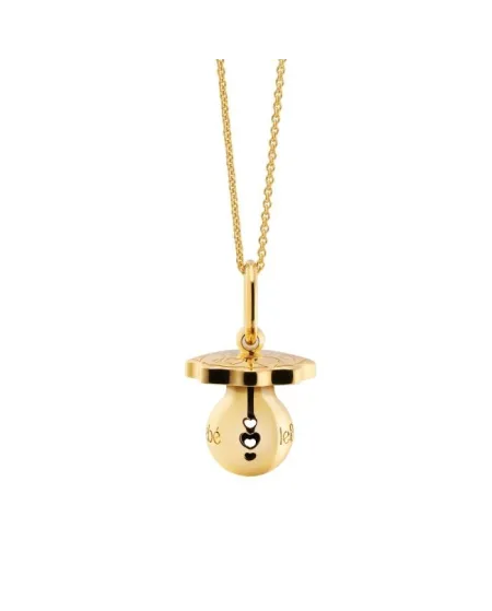 Pendentif Le Bebé Suonamore « Les Tétines » en argent plaqué or jaune