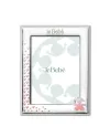 Cornice Le Bebé in Argento PVD con Sagoma Bimba e Cuori 13x18 cm