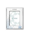 Le Bebé Frame in PVD Silver with Baby Girl Silhouette and Hearts 10x15 cm