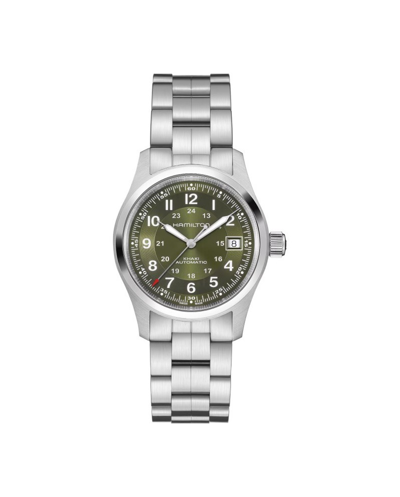 Orologio Hamilton Khaki Field Auto 38 mm Verde e Cinturino Acciaio