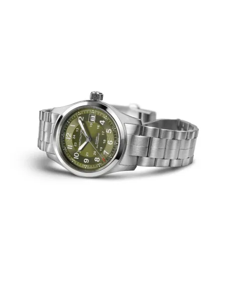 Orologio Hamilton Khaki Field Auto 38 mm Verde e Cinturino Acciaio