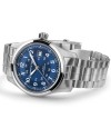 Montre Hamilton Khaki Field Auto 38 mm avec bracelet en acier bleu