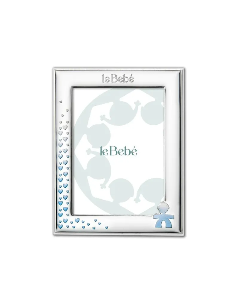 Le Bebé Frame in PVD Silver with Baby Silhouette and Hearts 13x18 cm Le Bebé Frame in PVD Silver with Baby Silhouette and Hearts 13x18 cm