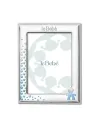 Cadre Le Bebé en PVD Argent avec Silhouette Bébé et Coeurs 13x18 cm