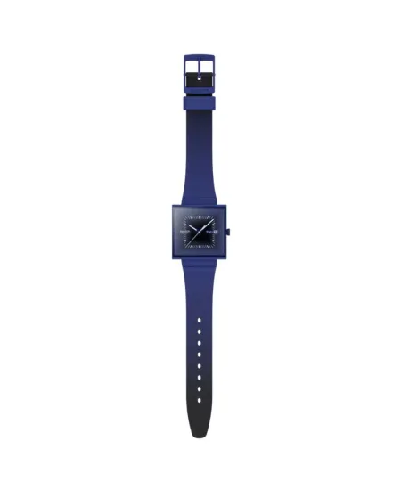 Swatch Squarely Blacklight watch