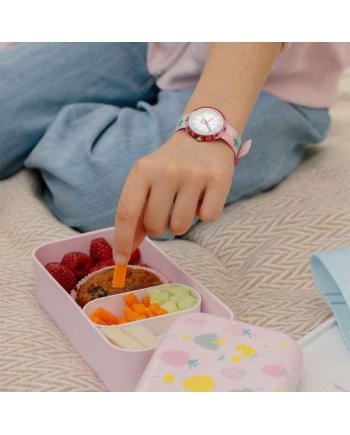 Swatch Flik Flak Berry Nice Watch with Monbento Lunch Box