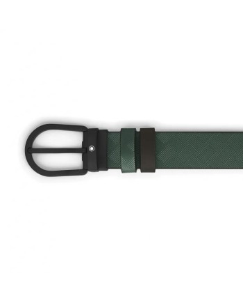 Cintura Reversibile Montblanc Extreme 3.0 in Pelle Bristish Green a Ferro di Cavallo Pvd 30 mm